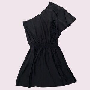 Parker One Shoulder Silk Mini Dress SZ M EUC